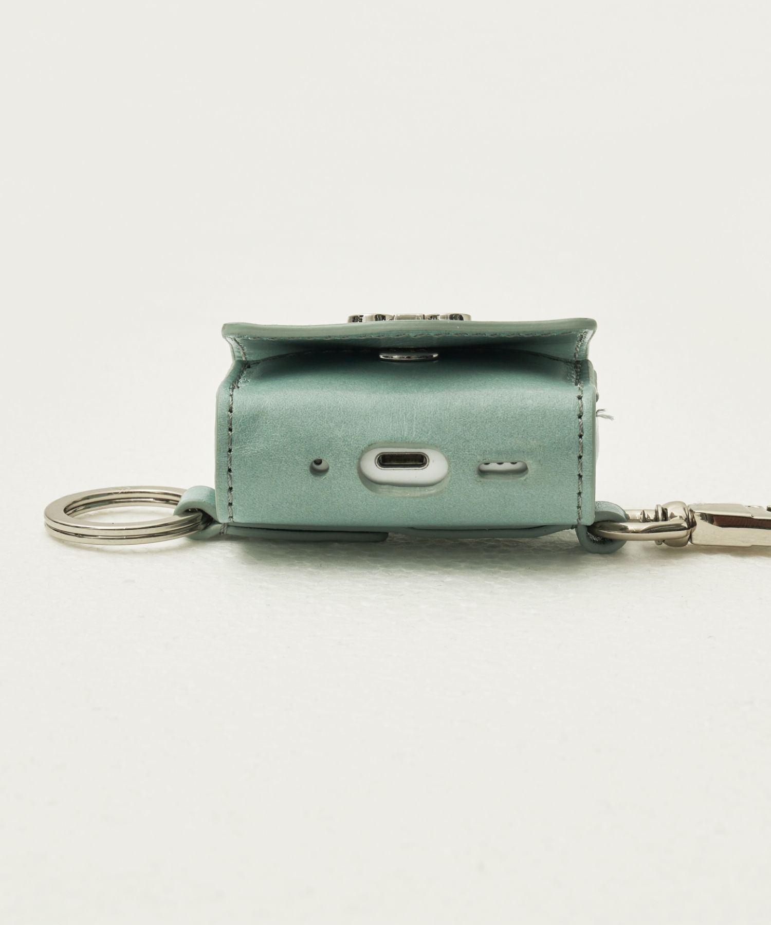 MUSINSA | SATUR Setter Keyring Leather AirPod Case Mint