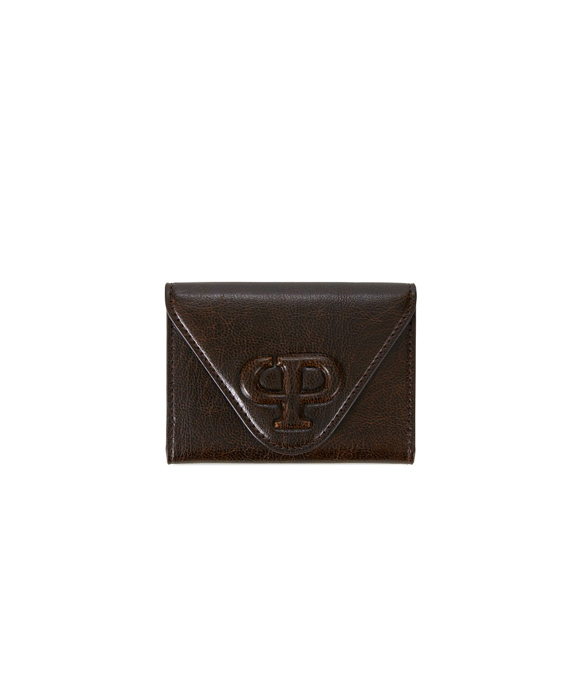 크리스틴프로젝트(CHRISTINE PROJECT) [LIMITED]CP SIGNATURE MARK CARD WALLET(CRACK CHOCOLATE)