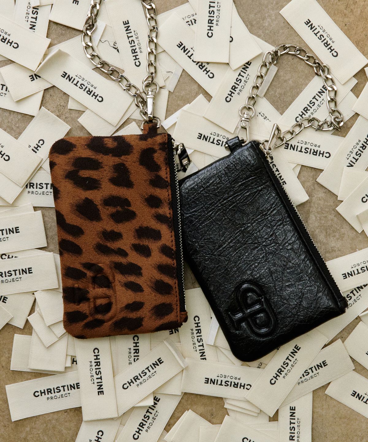 크리스틴프로젝트(CHRISTINE PROJECT) CP ZIPPER POUCH WALLET(BLACK PEPPER)