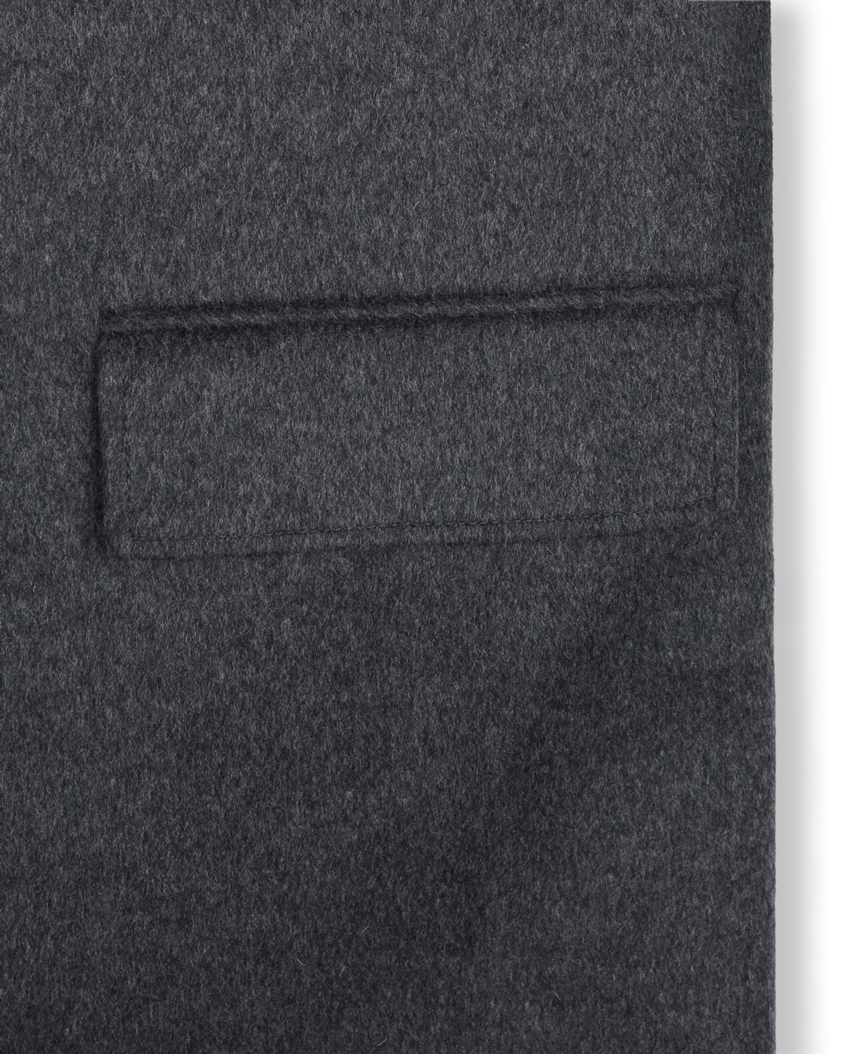비슬로우(BESLOW) OVERSIZED CASHMERE DOUBLE BREASTED COAT MELANGE CHARCOAL