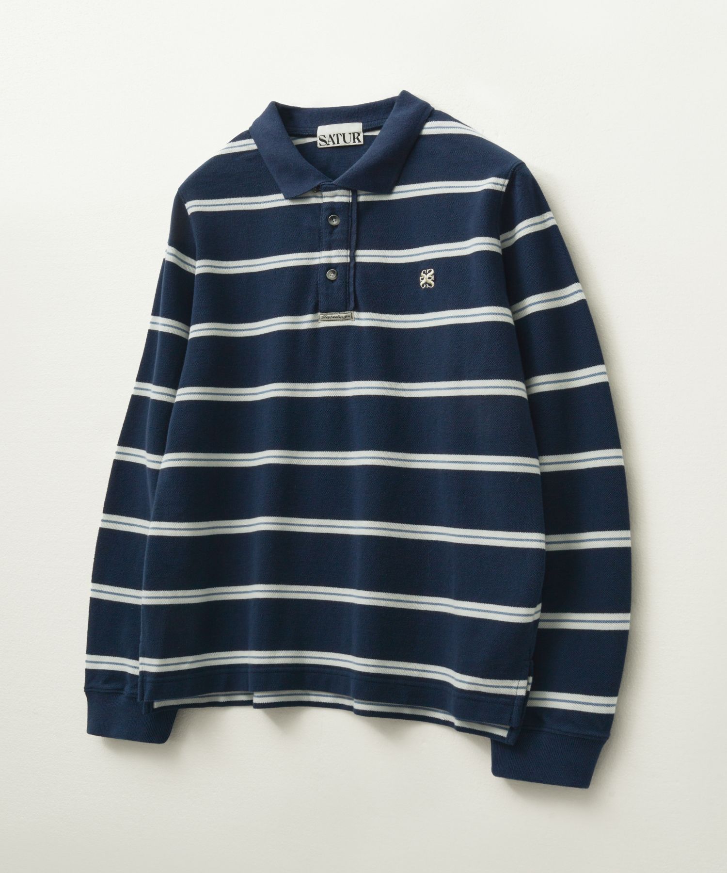 ★韓国の人気★【SATUR】★Stripe Pique Polo Long Sleev.e★ MUSINSA | SATUR Striped Pique Polo Long Sleeve Deep Green