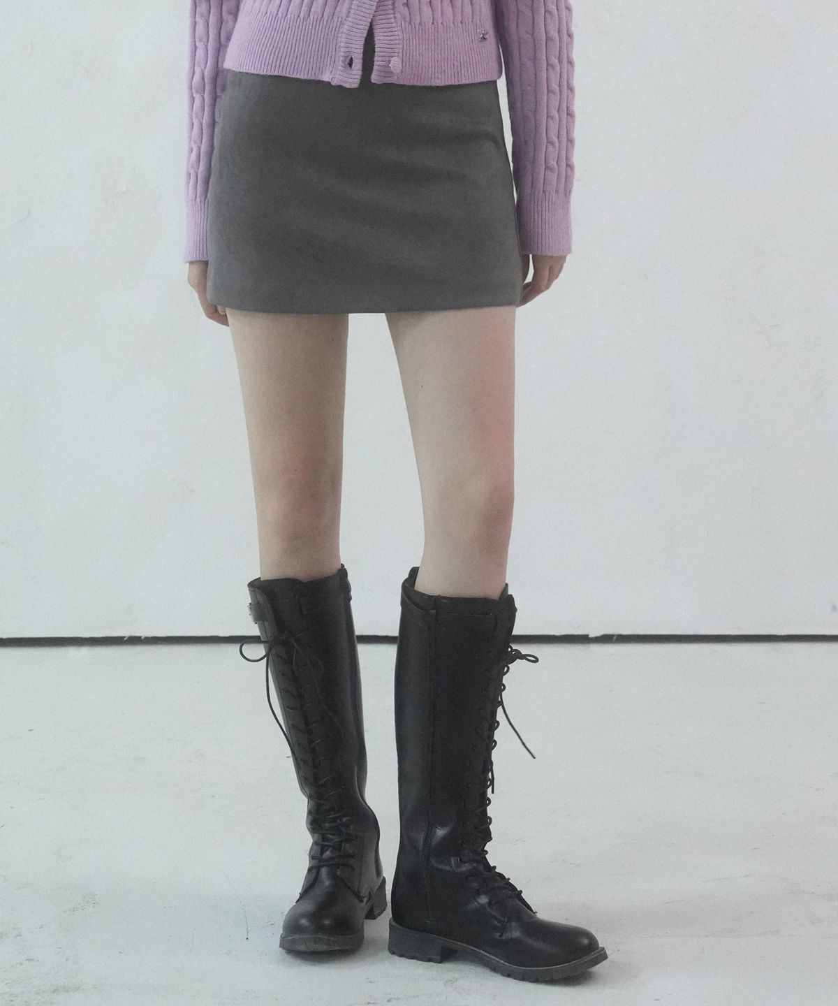 비바셔스(VIVACIOUS) H-line Suede Skirt - 4COL