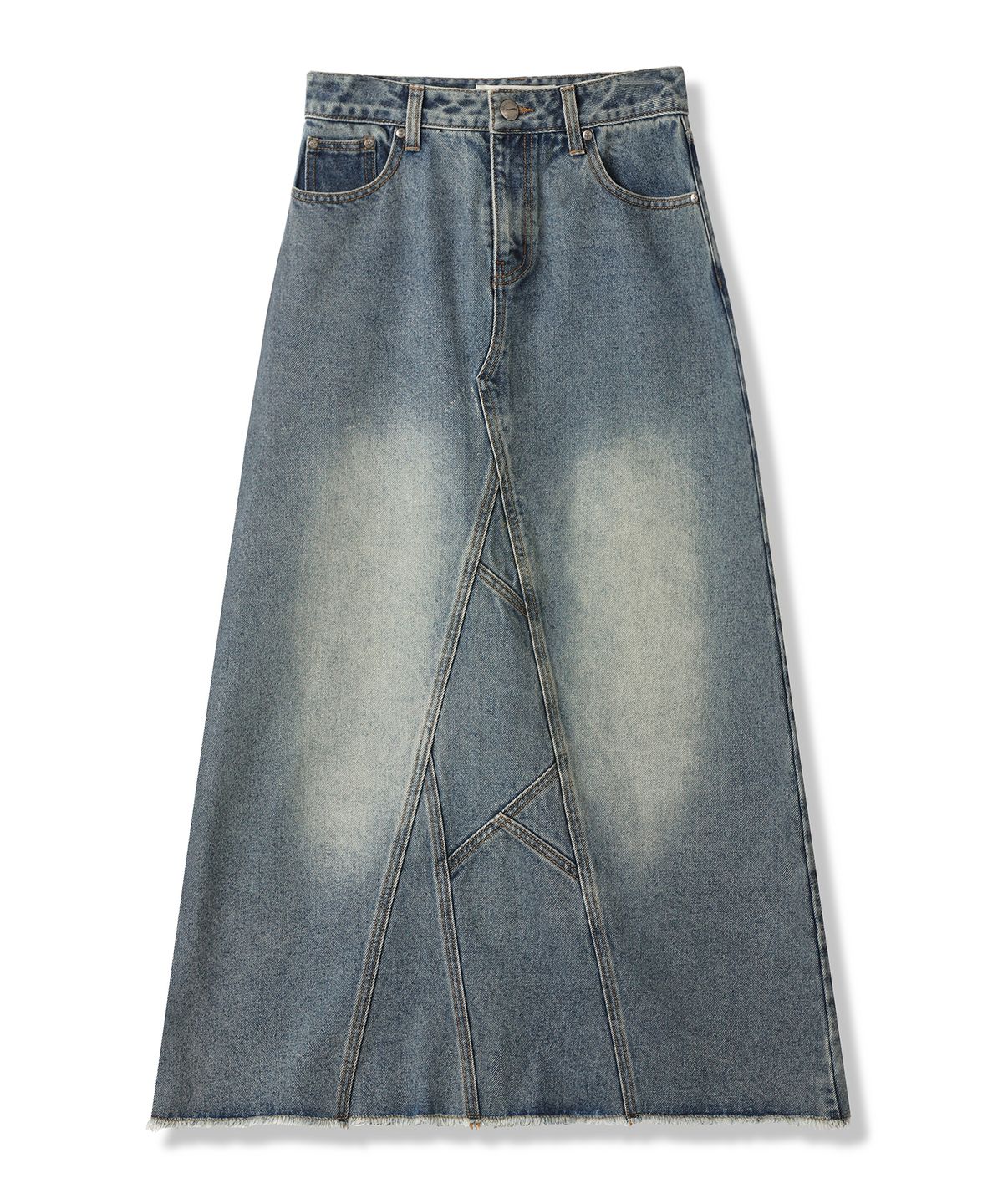 비바셔스(VIVACIOUS) Branch Long Denim Skirt - 2COL