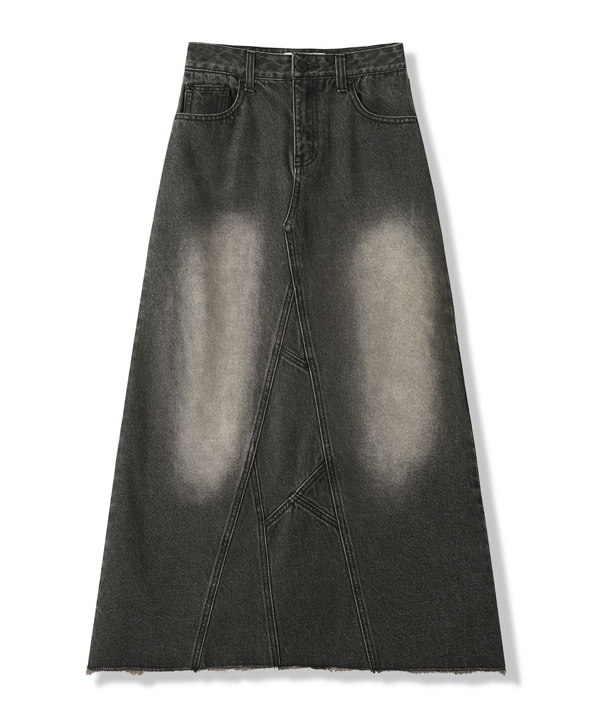 비바셔스(VIVACIOUS) Branch Long Denim Skirt - 2COL