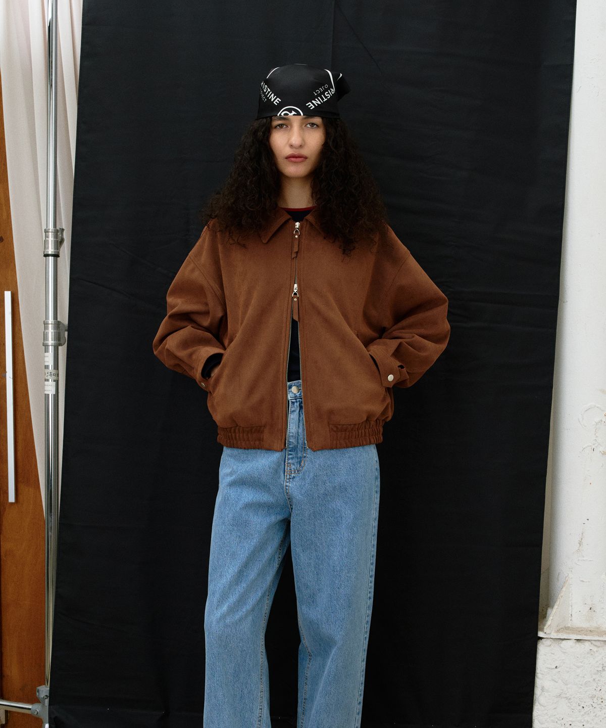 크리스틴프로젝트(CHRISTINE PROJECT) CP VEGAN SUEDE BOMBER JACKET(2COLORS)
