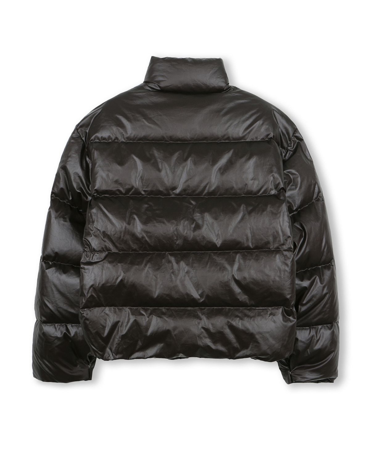 비슬로우(BESLOW) ESSENTIAL COATED DOWN JACKET BLACK BROWN