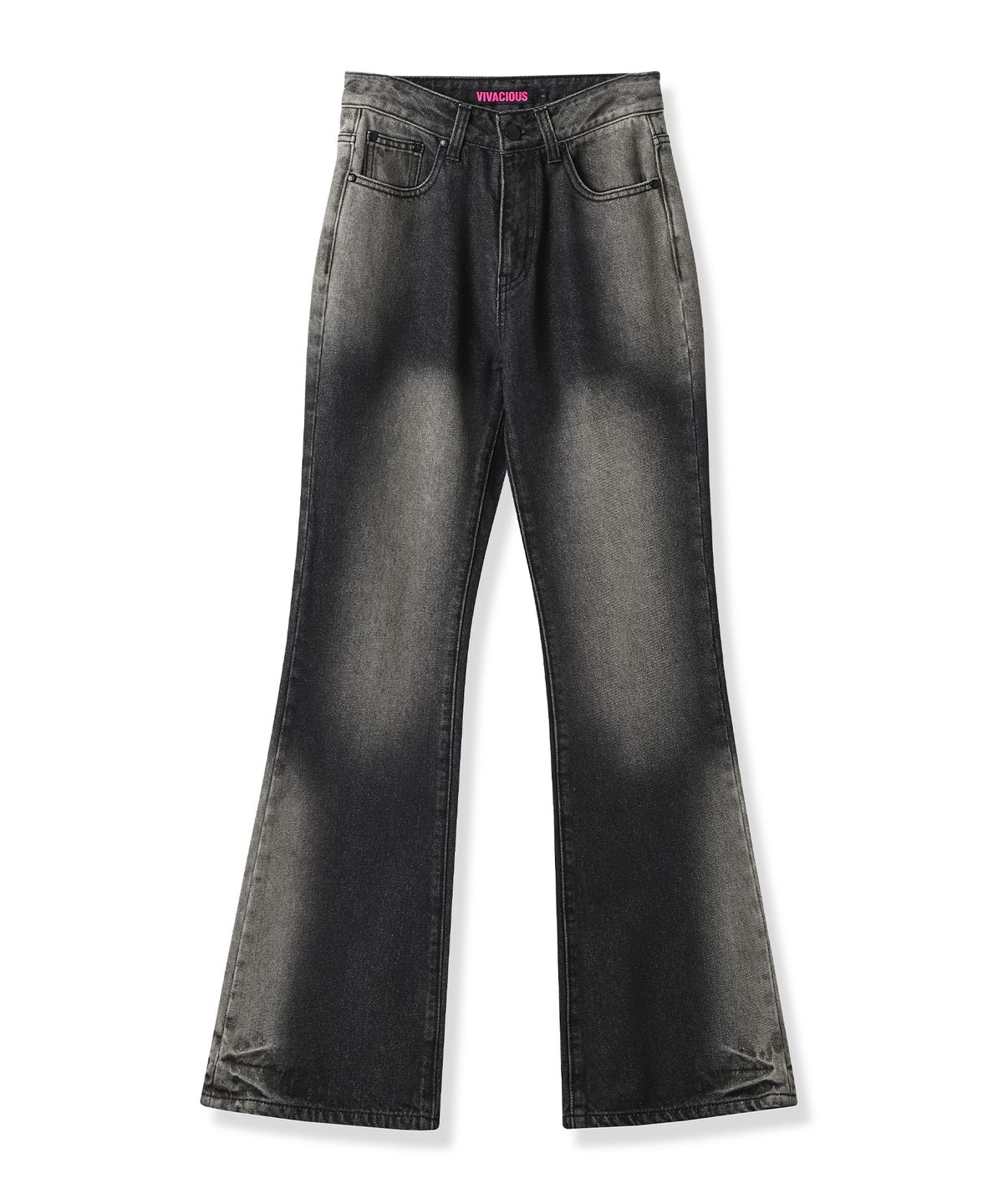비바셔스(VIVACIOUS) Brush Bootscut Denim Pants BLACK