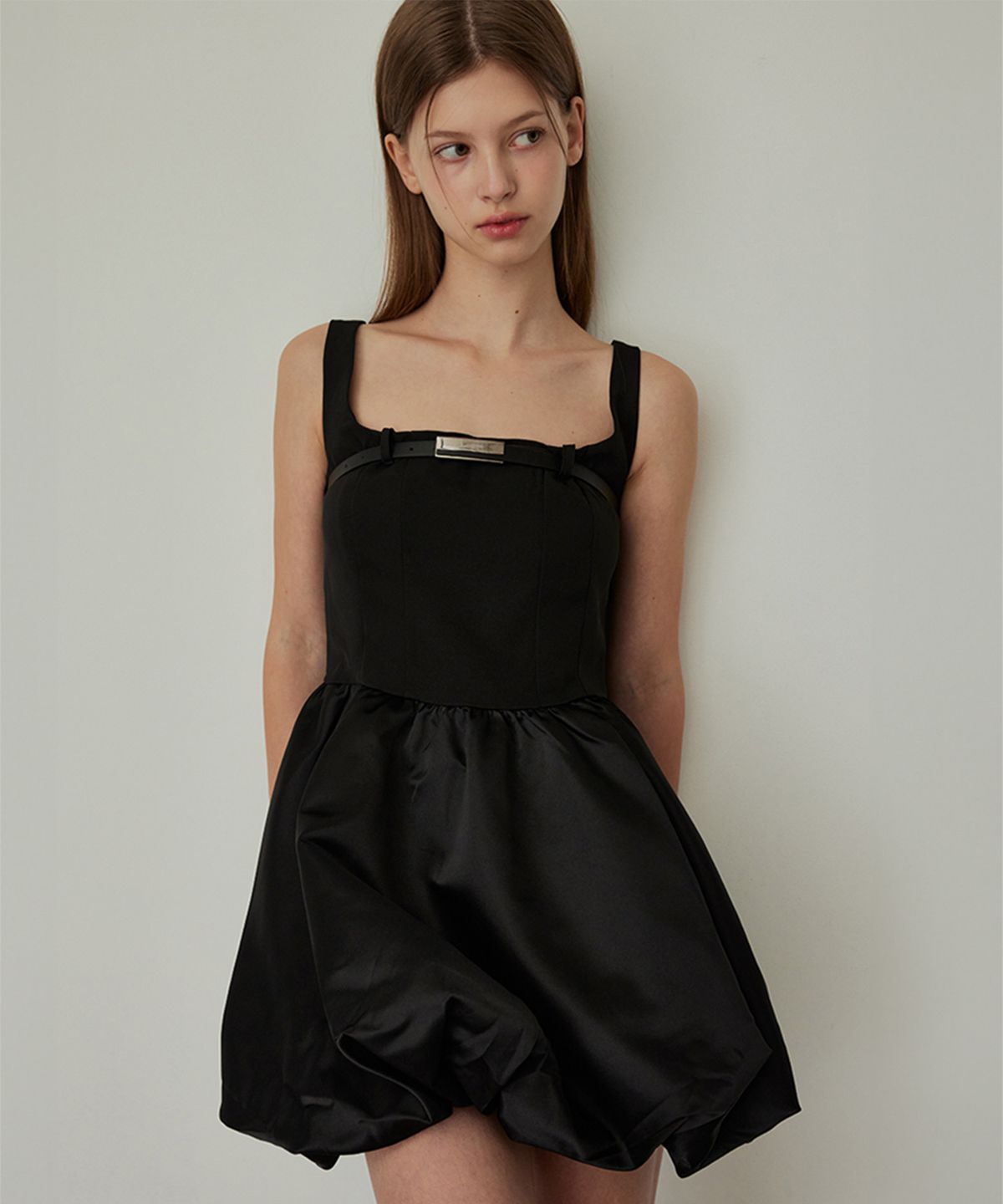 하이버넷(HYBERNAT) Balloon Mini Dress BLACK