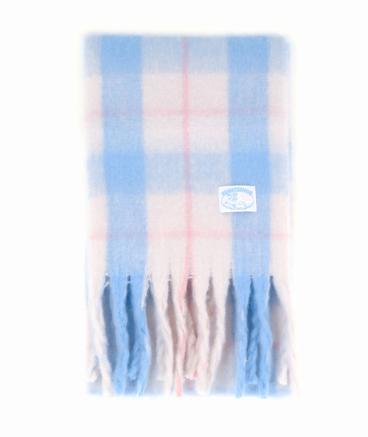 래니래니(RENNYRENNIE) FAIRY COTTON CHECK MUFFLER [GARDEN BLUE] - FAIRY 코튼 체크 머플러 (M003GB)