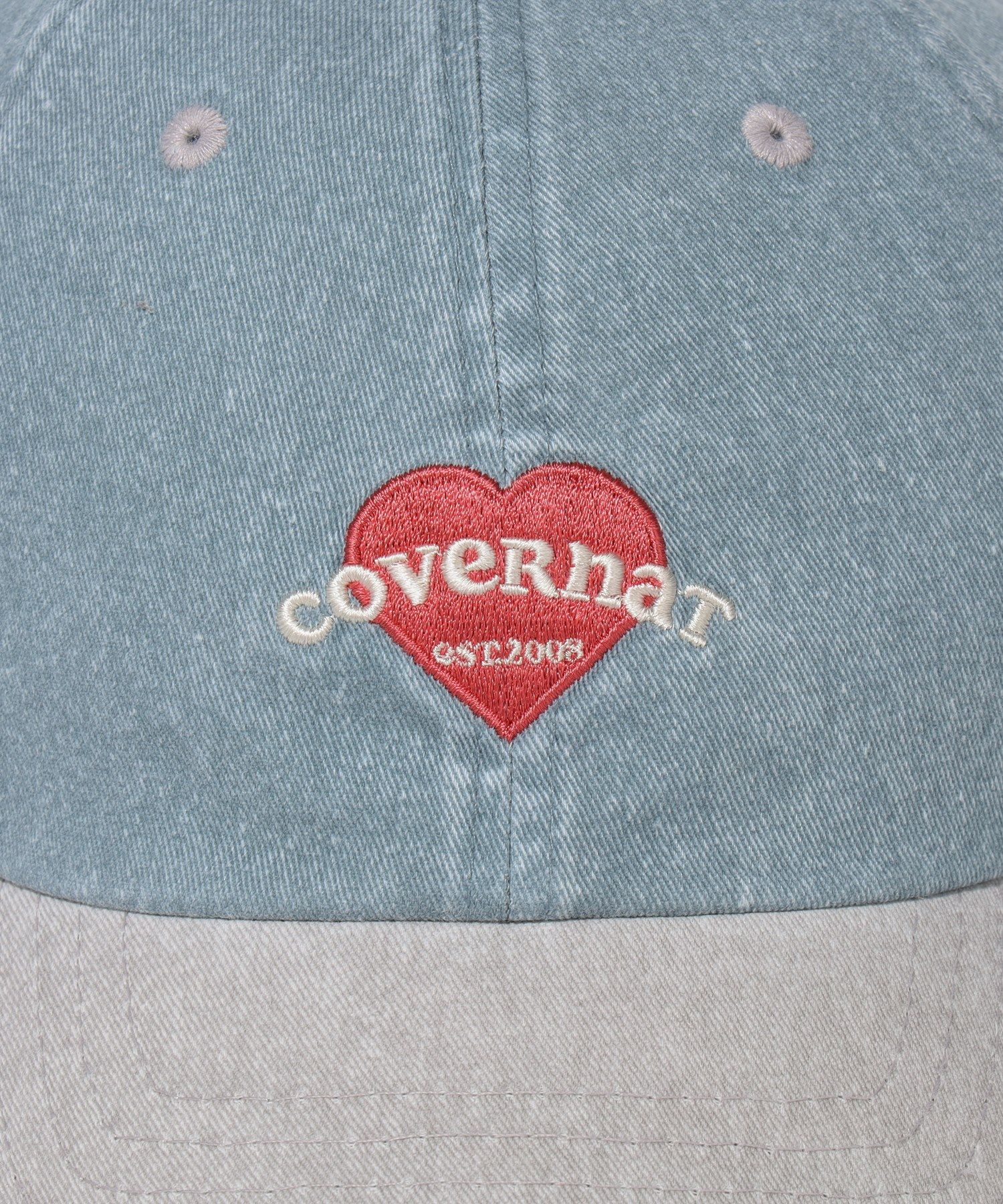 韓国人気ファッション[COVERNAT] CLOVER HEART PIGMENT BALL CAP Covernat] Clover Heart Cooper Logo Heart Ball Cap (3 Color