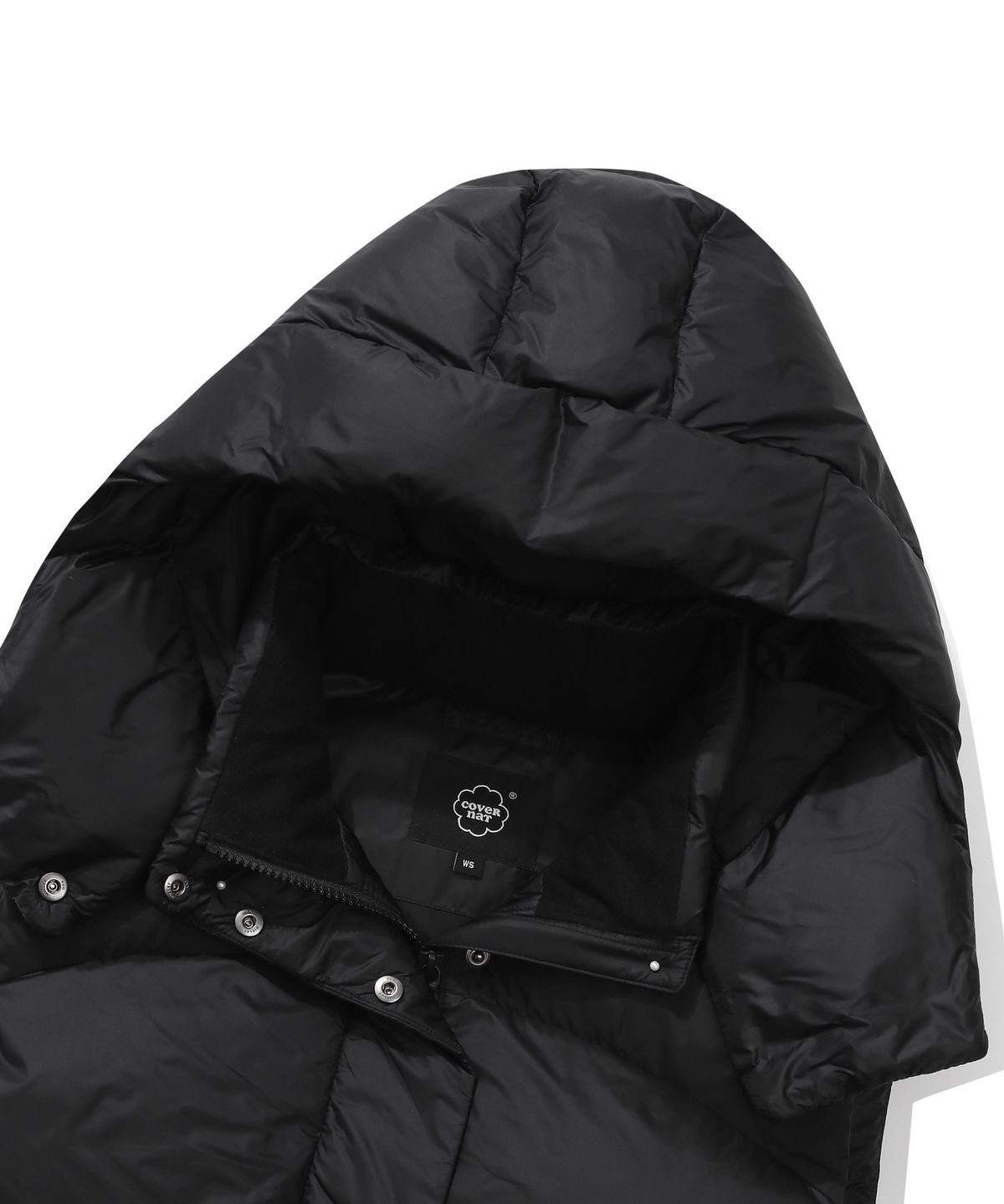커버낫 우먼(COVERNAT WOMAN) RDS 우먼 씨빅 후드 다운 베스트 Black