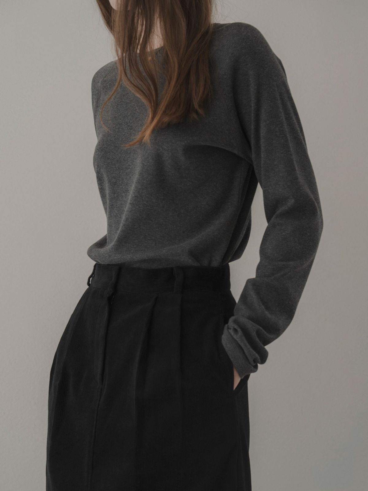 더미튼(THEMITTEN) [20th] Raglan sleeve t-shirt (charcoal)
