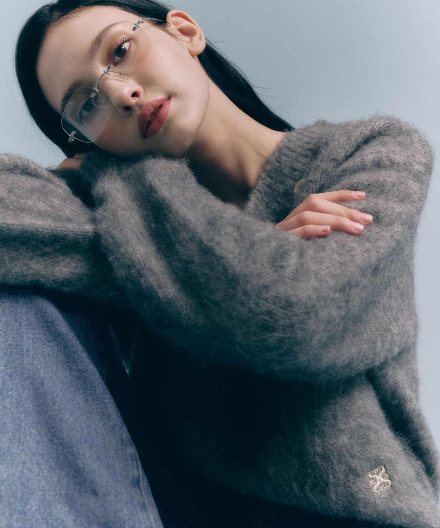 ★人気★【SATUR】★Essen Two Tone Mohair Pullover Kni.t★ MUSINSA | SATUR Essen Two Tone Mohair Pullover Knit Heritage