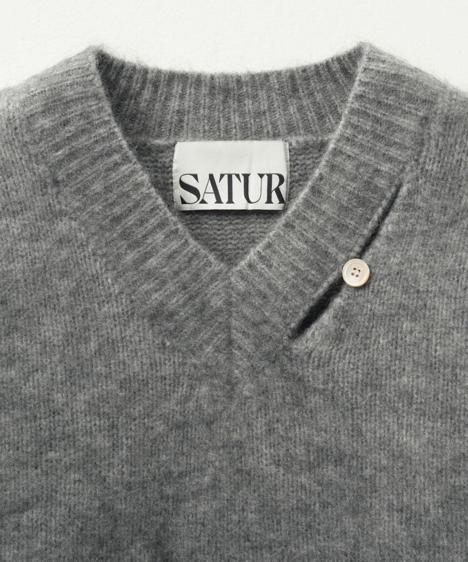 ◆SATUR◆ Essen Two Tone Mohair Pullover Knit Melange Gray S MUSINSA | SATUR Essen Two Tone Mohair Pullover Knit Melange Grey