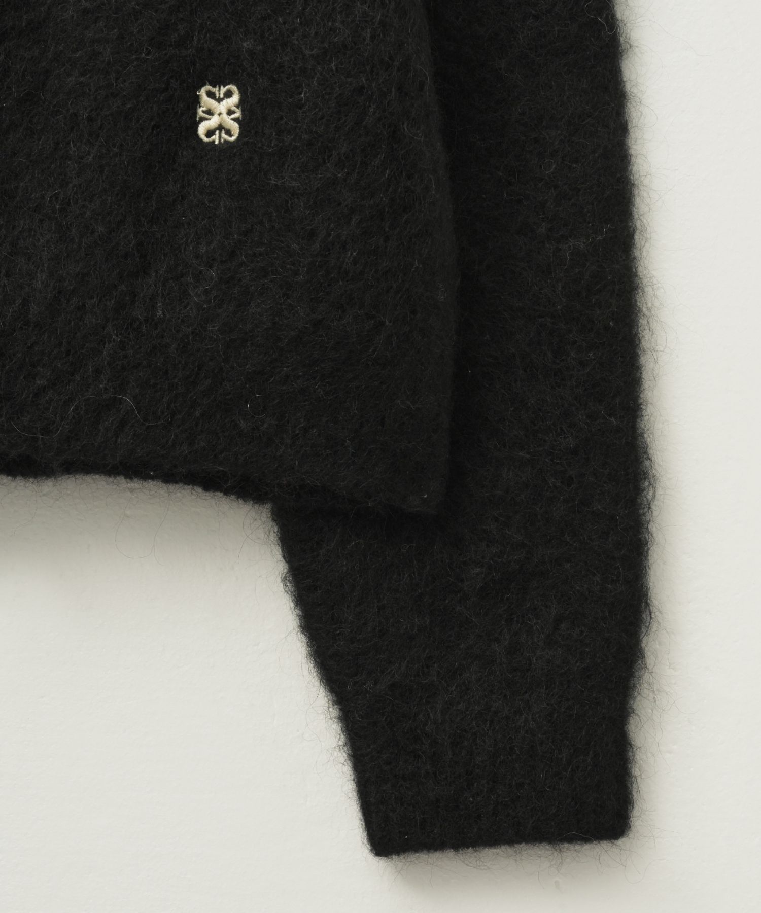 MUSINSA | SATUR Essen Two Tone Mohair Pullover Knit Black