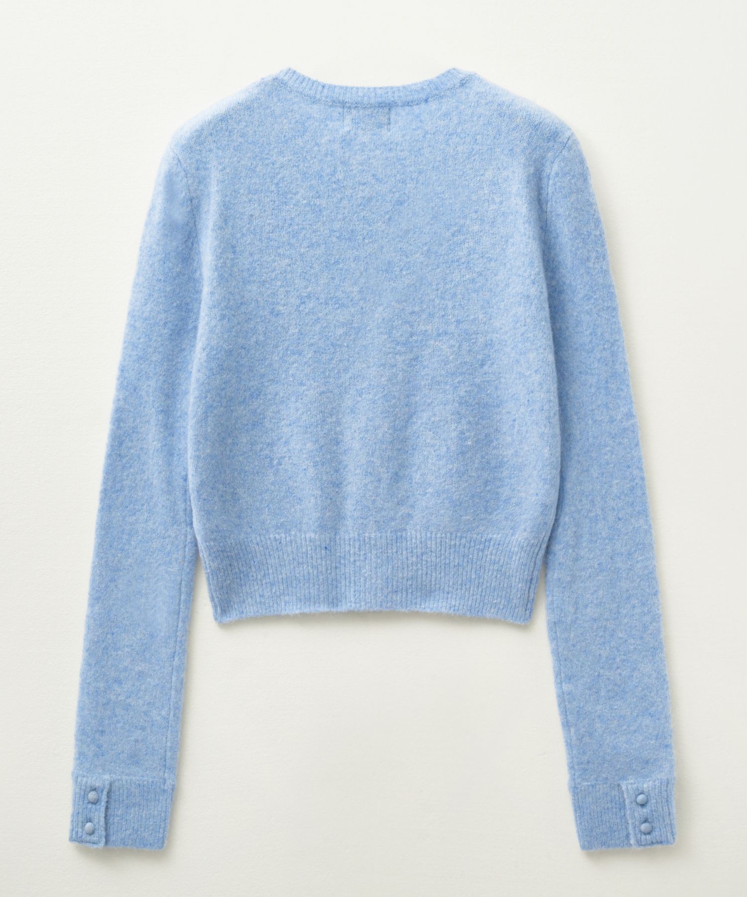 MUSINSA | SATUR (W) Alpaca Crew Neck Knit Cardigan Light Blue