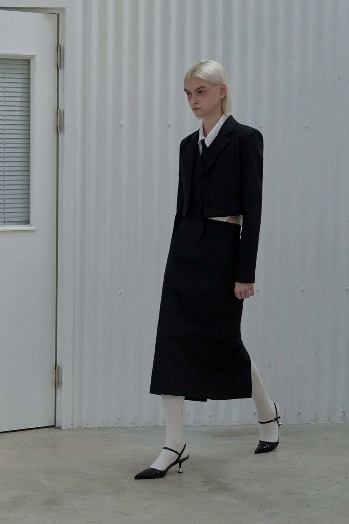 마우솔레움(MAU SOLEUM) Hourglass Long Skirt - Black