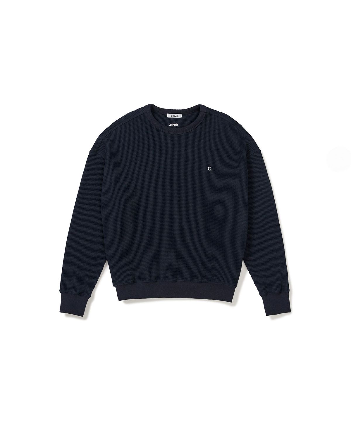 클로브(CLOVE) [24FW clove] Waffle Sweatshirt (Navy)