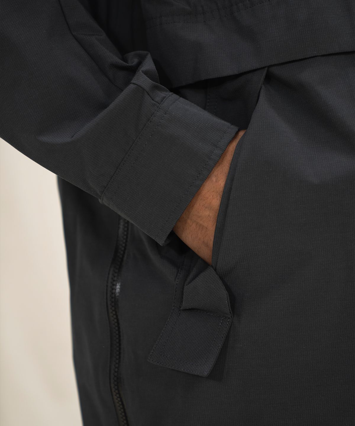 칼라파타르(KALAPATTHAR) Poly Cotton RIB Double Placket Long-Jacket - GREY