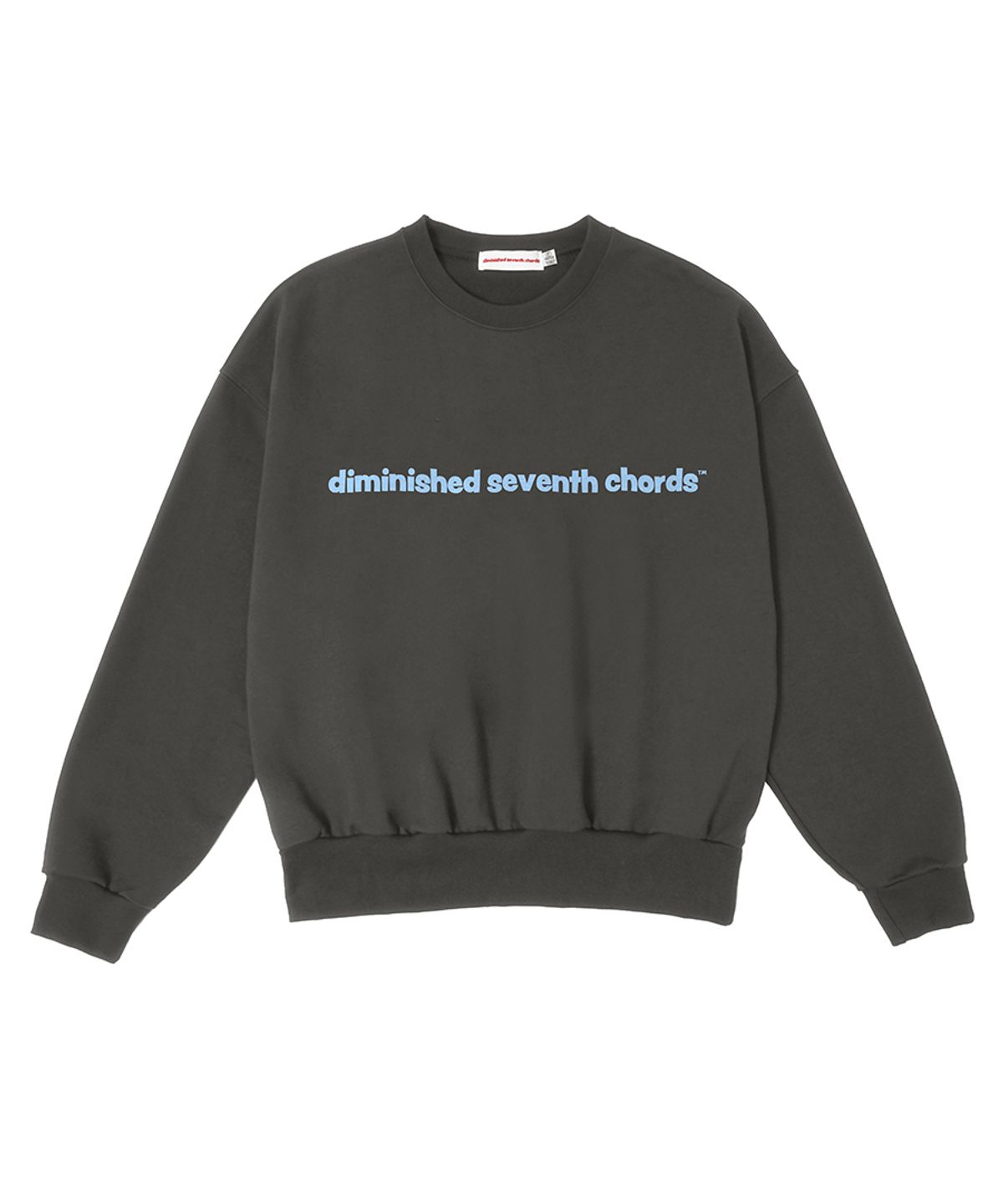 디미니쉬드 세븐스 코즈(DIMINISHED SEVENTH CHORDS) 디스크 시크니쳐 로고 스웻셔츠(차콜)