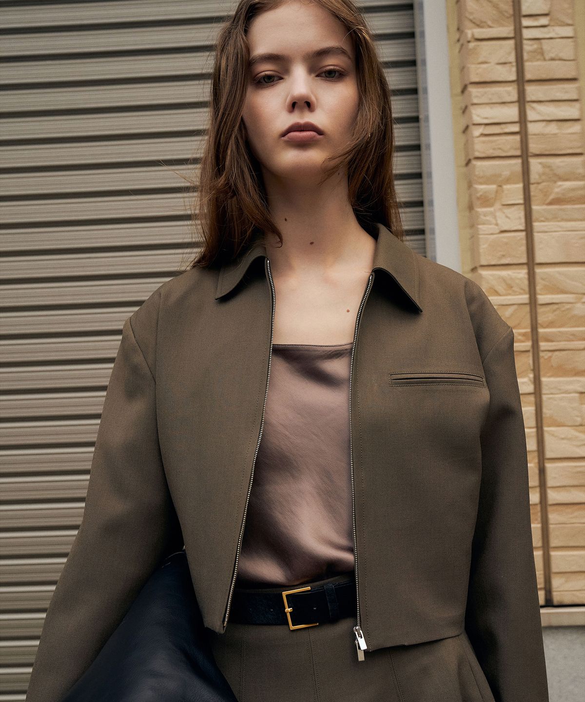 르네제이(RENEJ) Bomber Crop Jacket