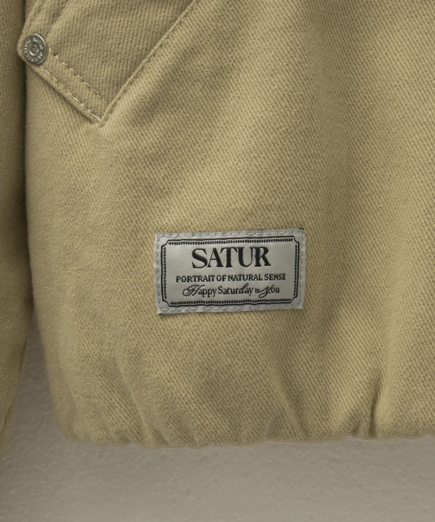 MUSINSA | SATUR Theo Padded Hood Zip-Up Beige