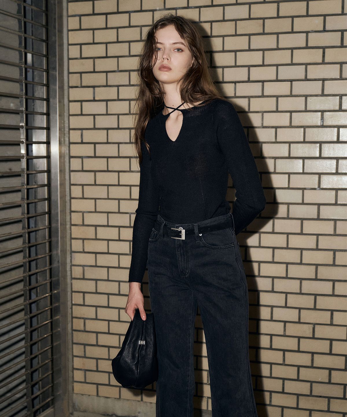 르네제이(RENEJ) Long Slim Ribbon Knit