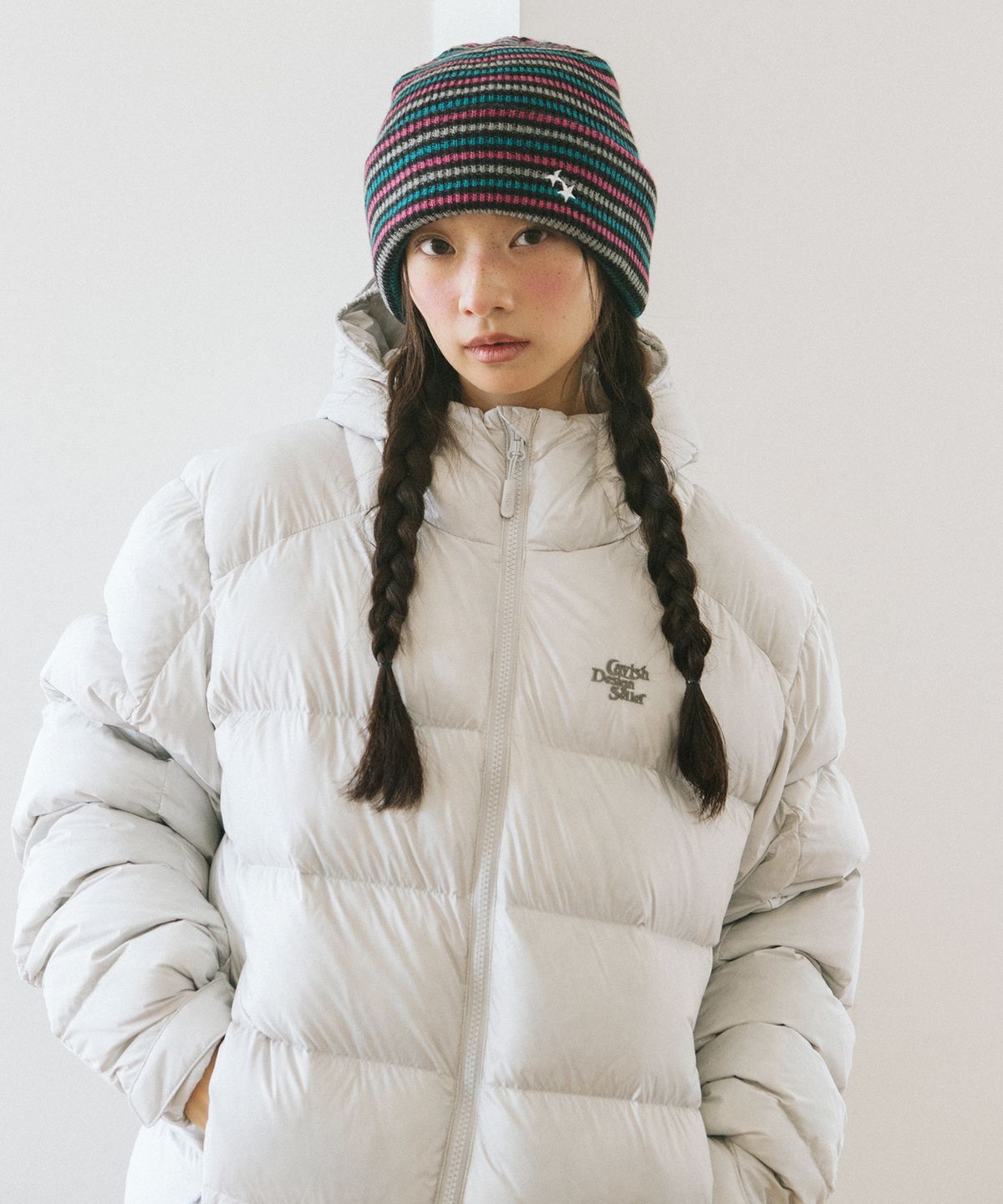 카비시(CAVISH) HOODED ALPINE DOWN JACKET GREY(CV2EWUB900A)