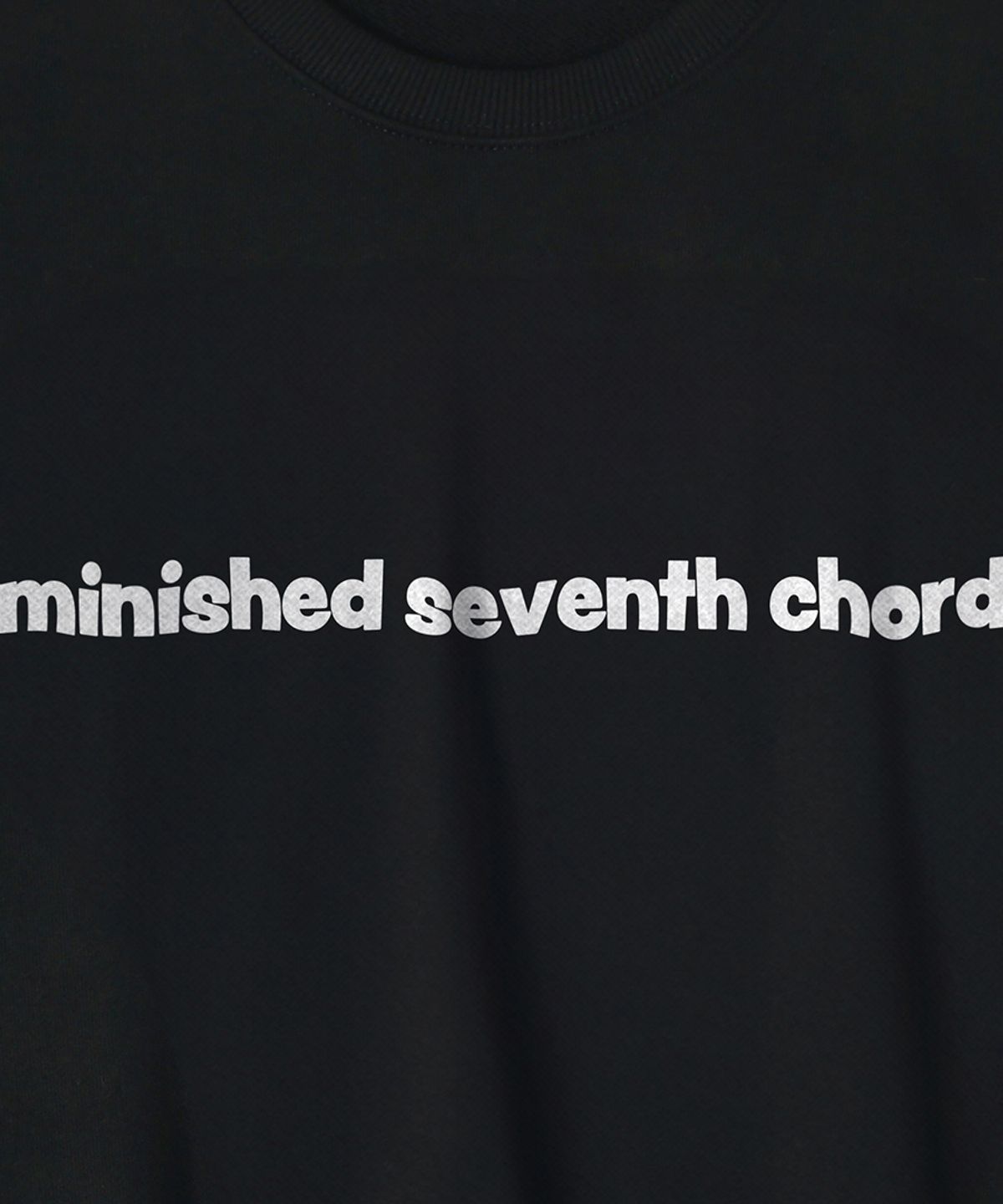 디미니쉬드 세븐스 코즈(DIMINISHED SEVENTH CHORDS) 디스크 시크니쳐 로고 스웻셔츠(블랙)