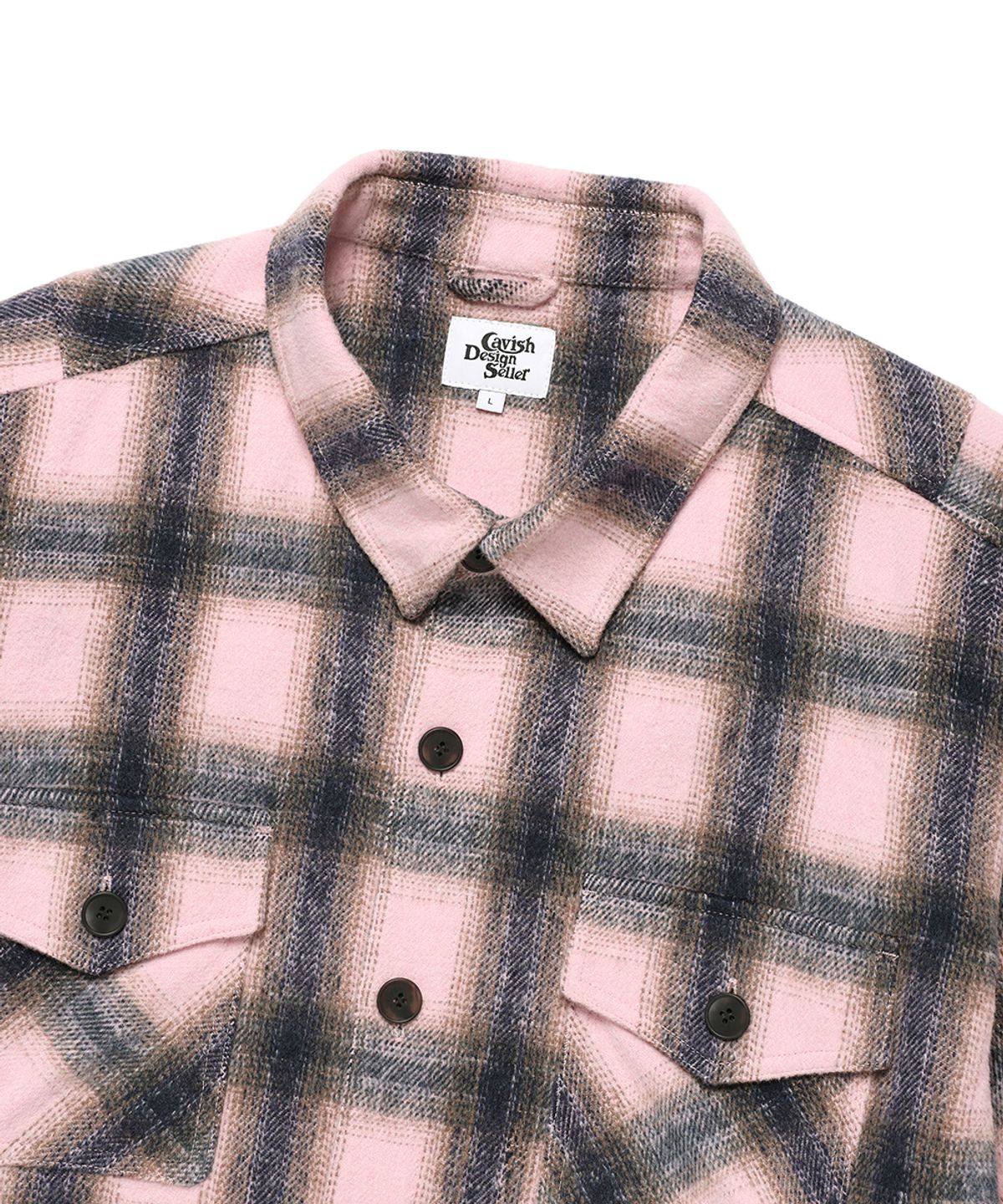 카비시(CAVISH) CHECK SHIRT JACKET PINK(CV2EFUW320A)