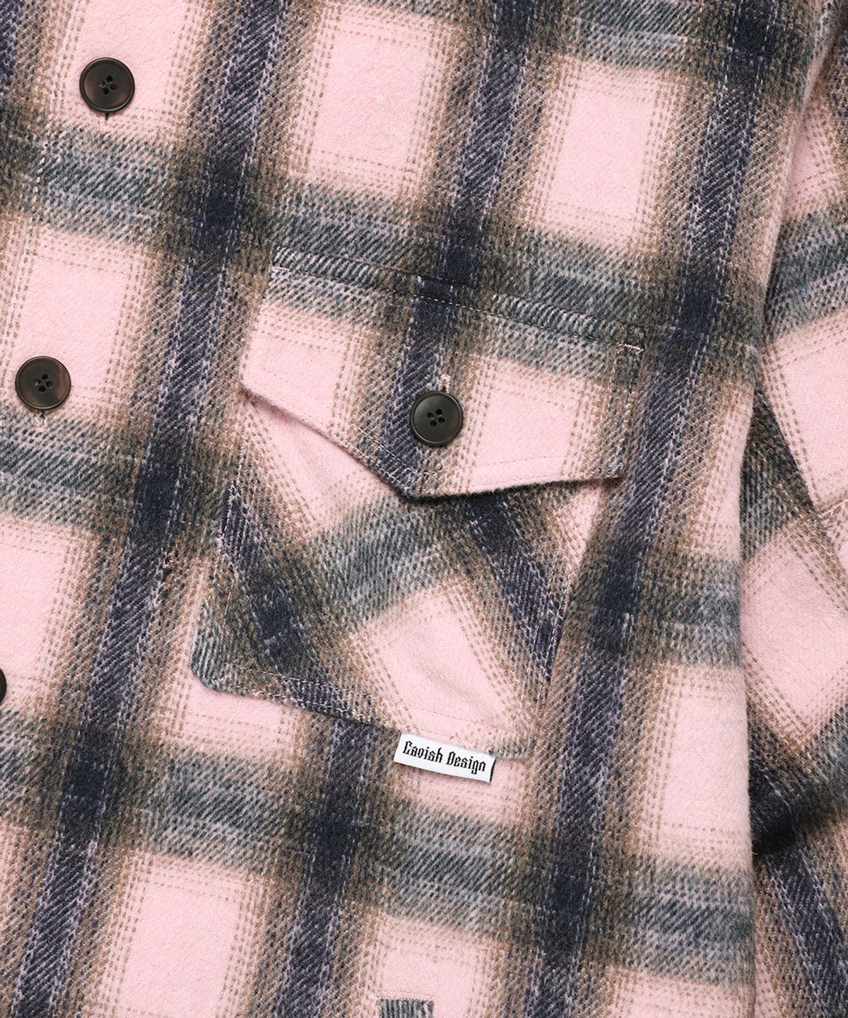 카비시(CAVISH) CHECK SHIRT JACKET PINK(CV2EFUW320A)