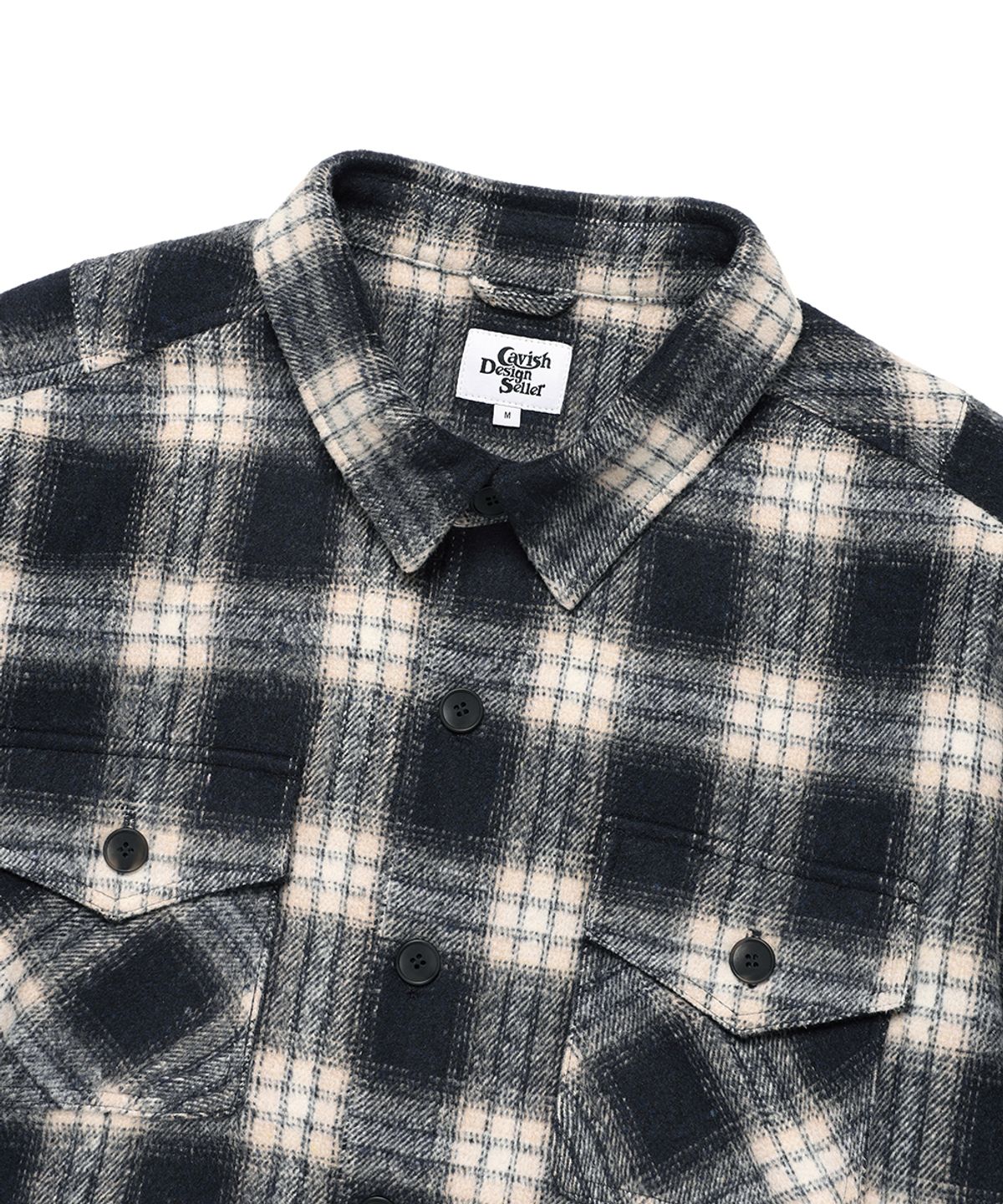 카비시(CAVISH) CHECK SHIRT JACKET NAVY(CV2EFUW320A)