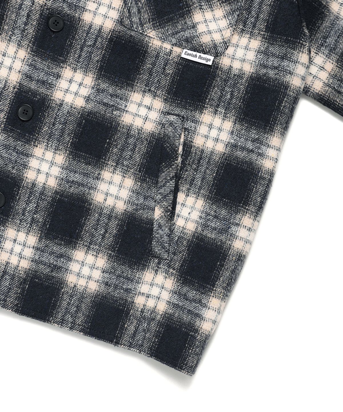 카비시(CAVISH) CHECK SHIRT JACKET NAVY(CV2EFUW320A)