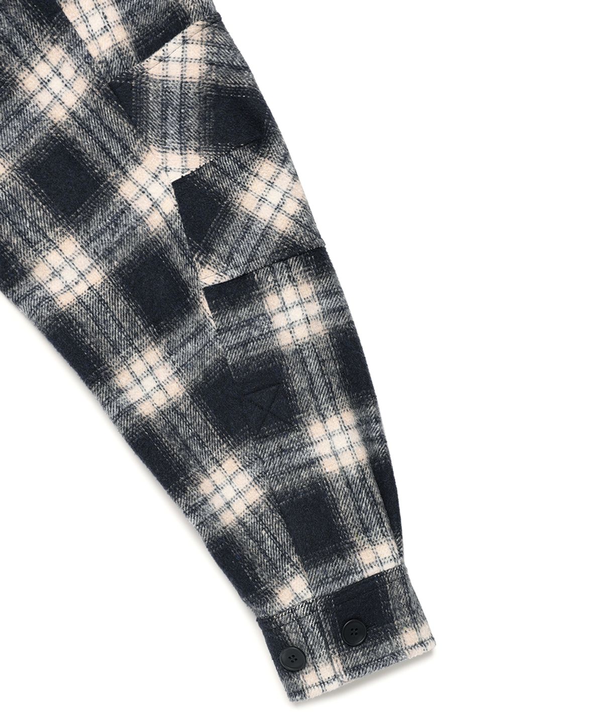 카비시(CAVISH) CHECK SHIRT JACKET NAVY(CV2EFUW320A)