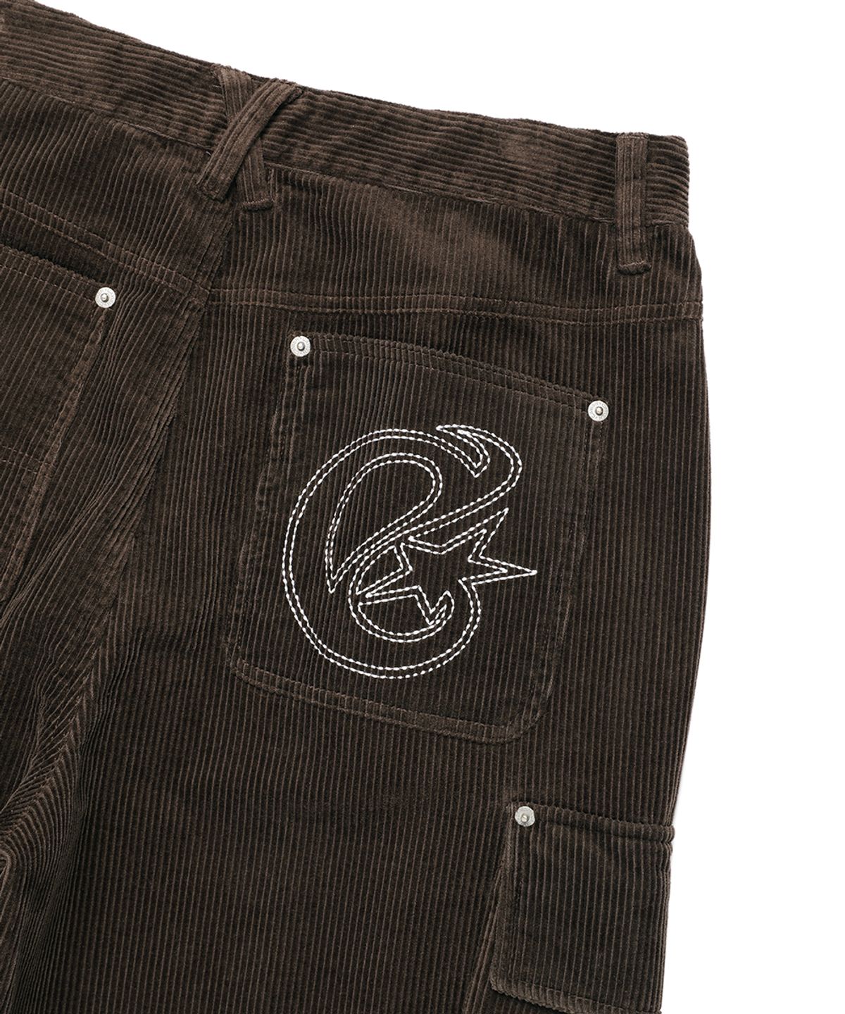 카비시(CAVISH) CORDUROY WASHED CARGO PANTS BROWN(CV2EFUPA10A)