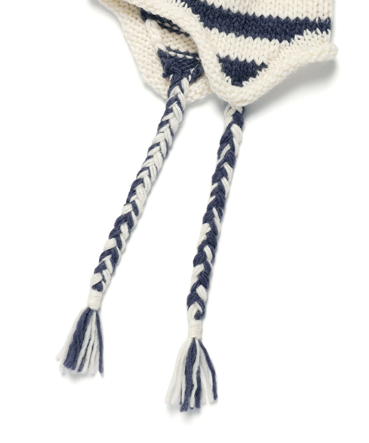 카비시(CAVISH) STRIPED EAR FLAP BEANIE WHITE(CV2EFUAB33A)