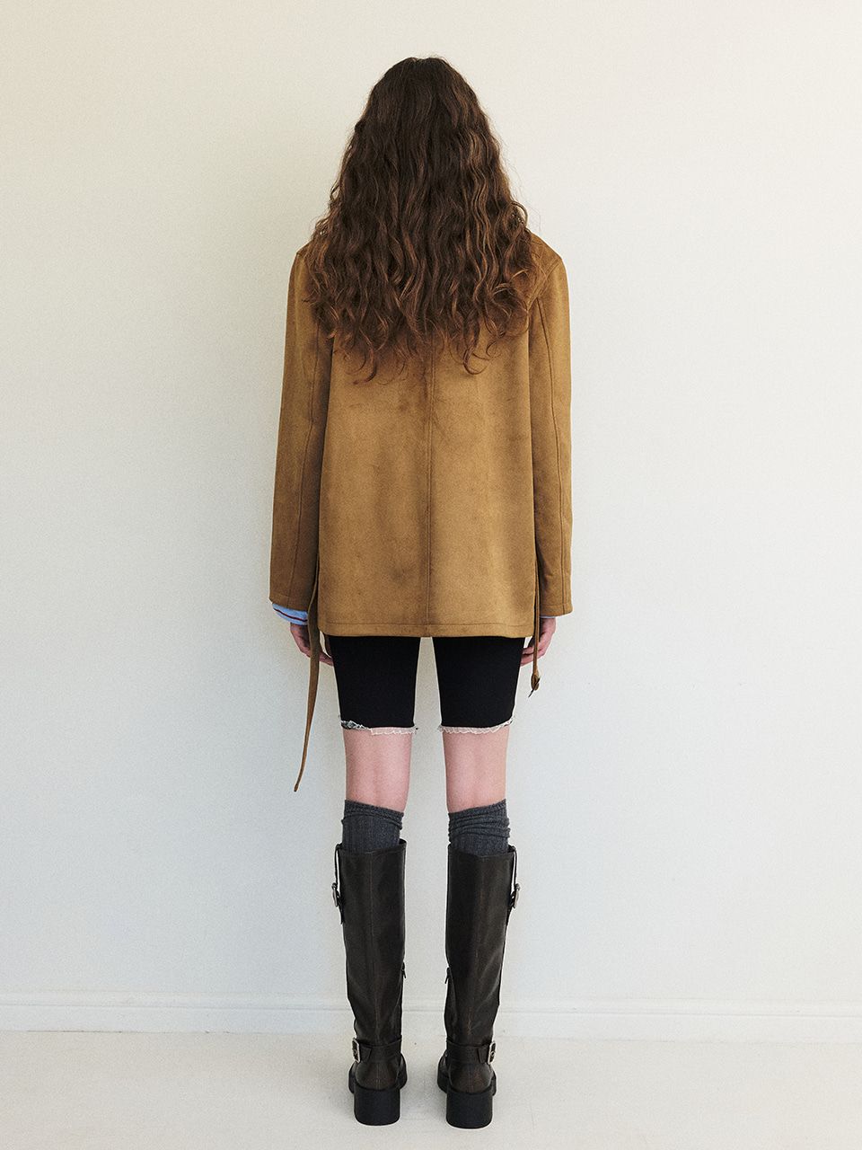 ジャケット ETMON Belted Collar Suede Jacket, Camel MUSINSA | ETMON Belted Collar Suede Jacket Camel