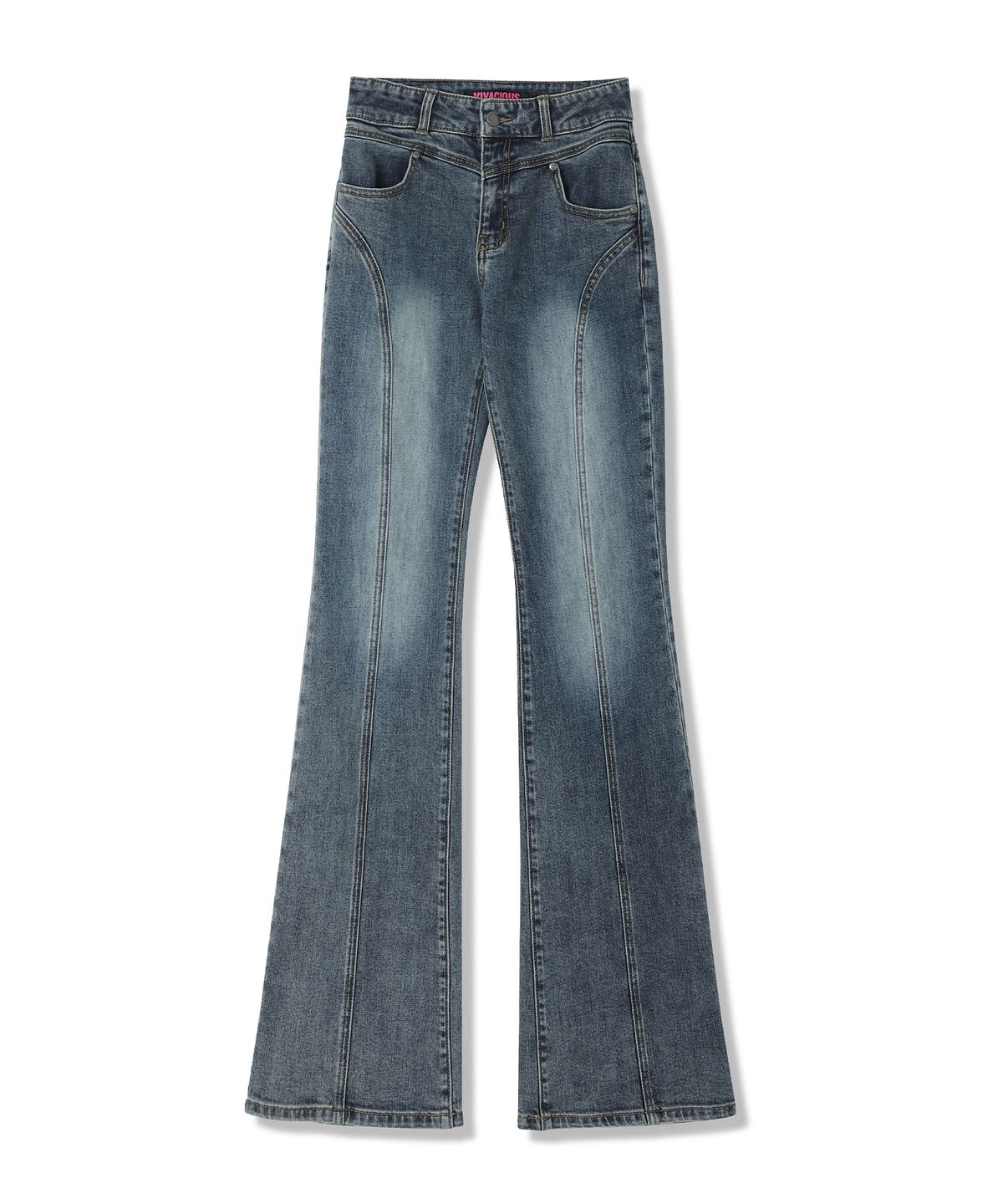 비바셔스(VIVACIOUS) Slender Bootscut WASHING BLACK