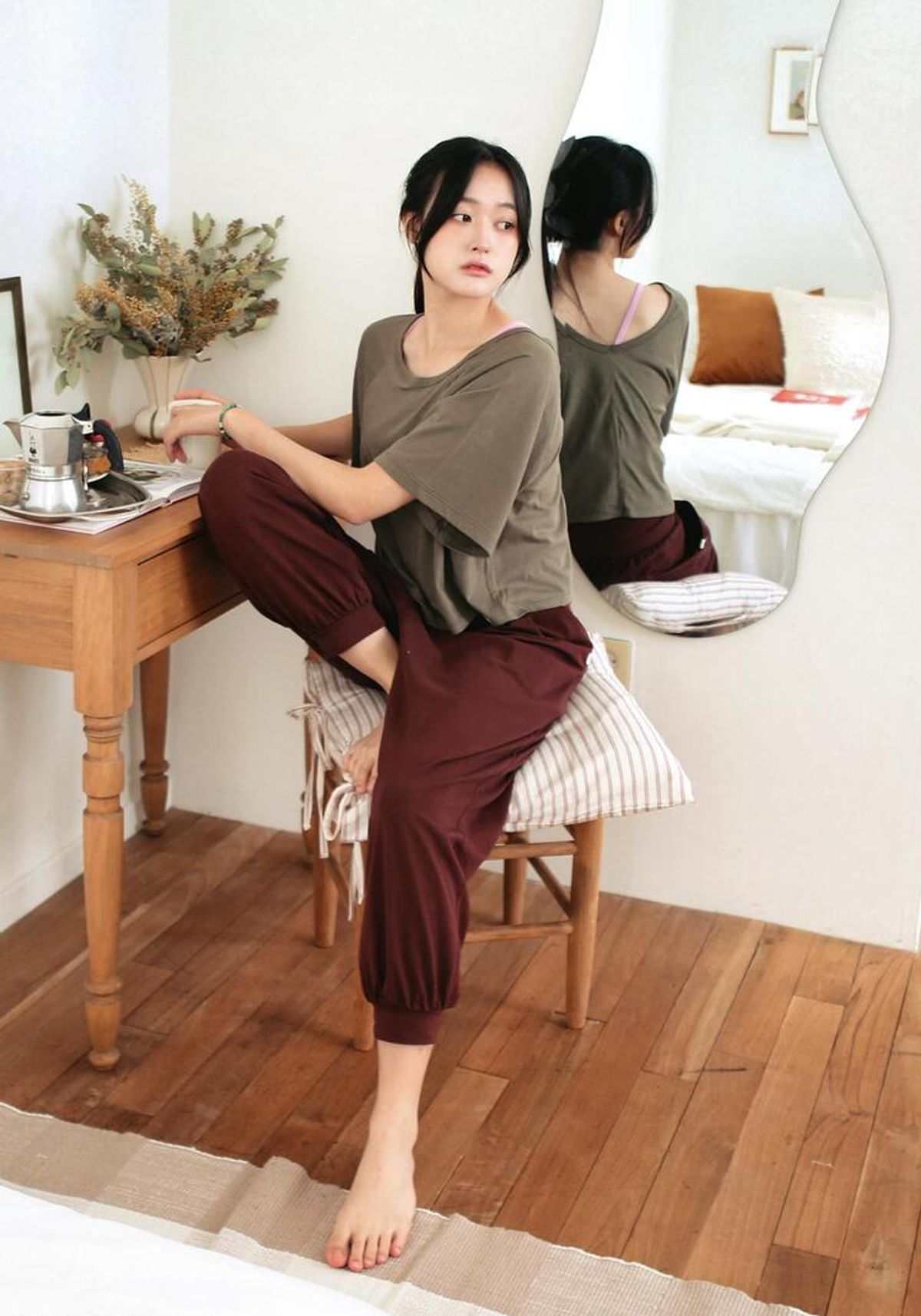 프라나 물라(PRANAMOOLA) 여성요가복 디아 래글런 요가커버업