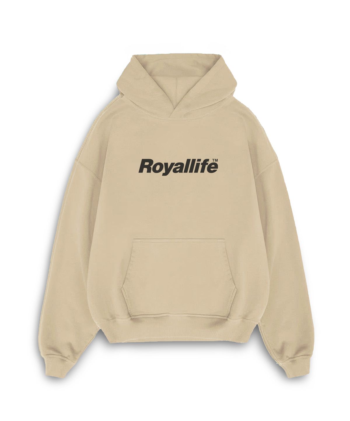 로얄라이프(ROYALLIFE) RLPH900 오리지널 로고 기모 후드티 - 탄