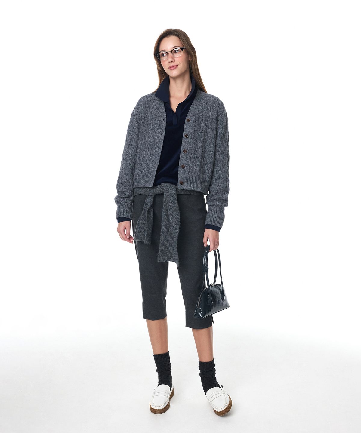 그로브(GROVE) PRESLEY CABLE CARDIGAN (4COLOR)