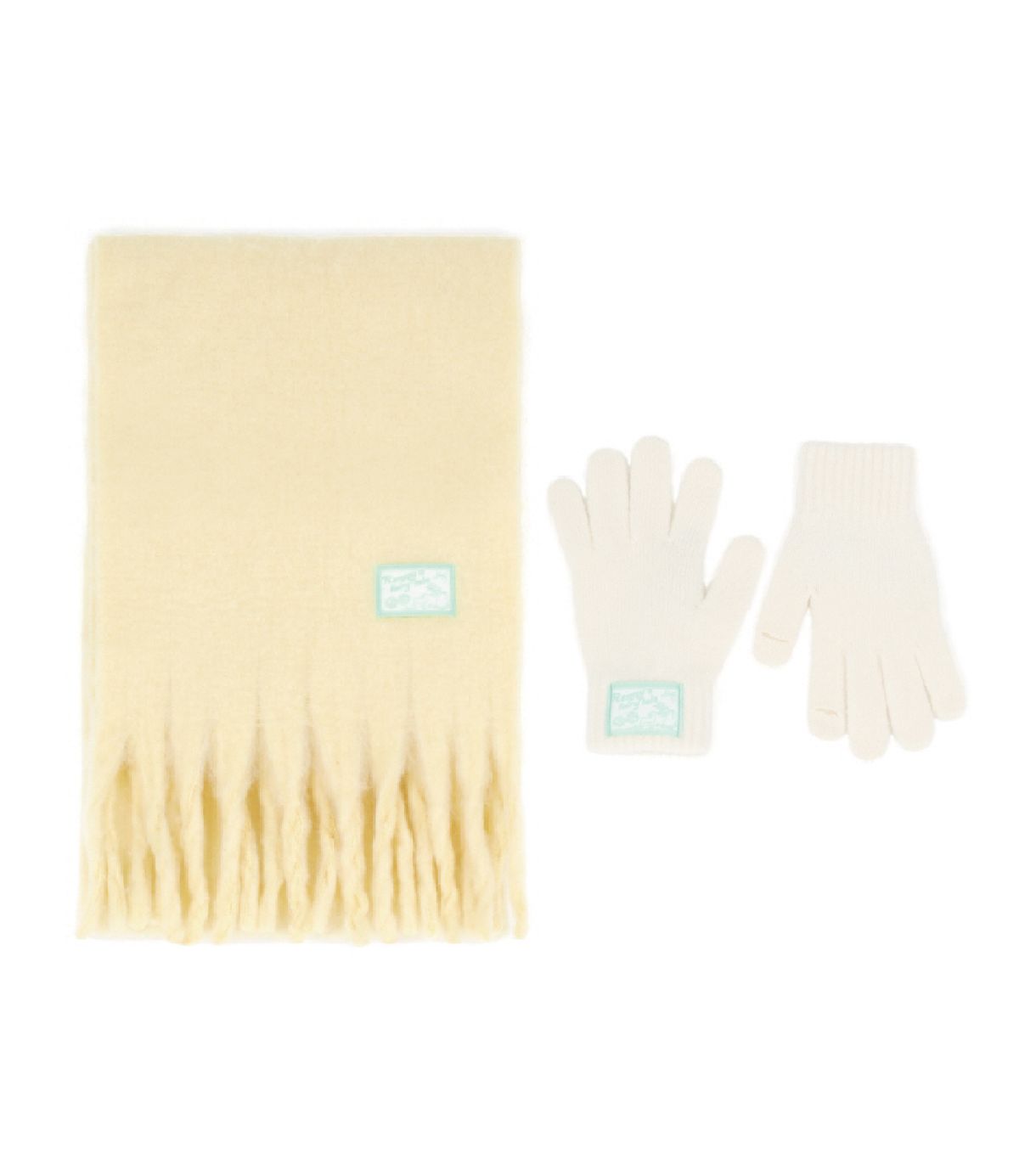 래니래니(RENNYRENNIE) [SET] FAIRY COTTON MUFFLER + FAIRY FINGER HOLE WOOL GLOVES - FAIRY 코튼 머플러 + FAIRY 핑거홀 장갑