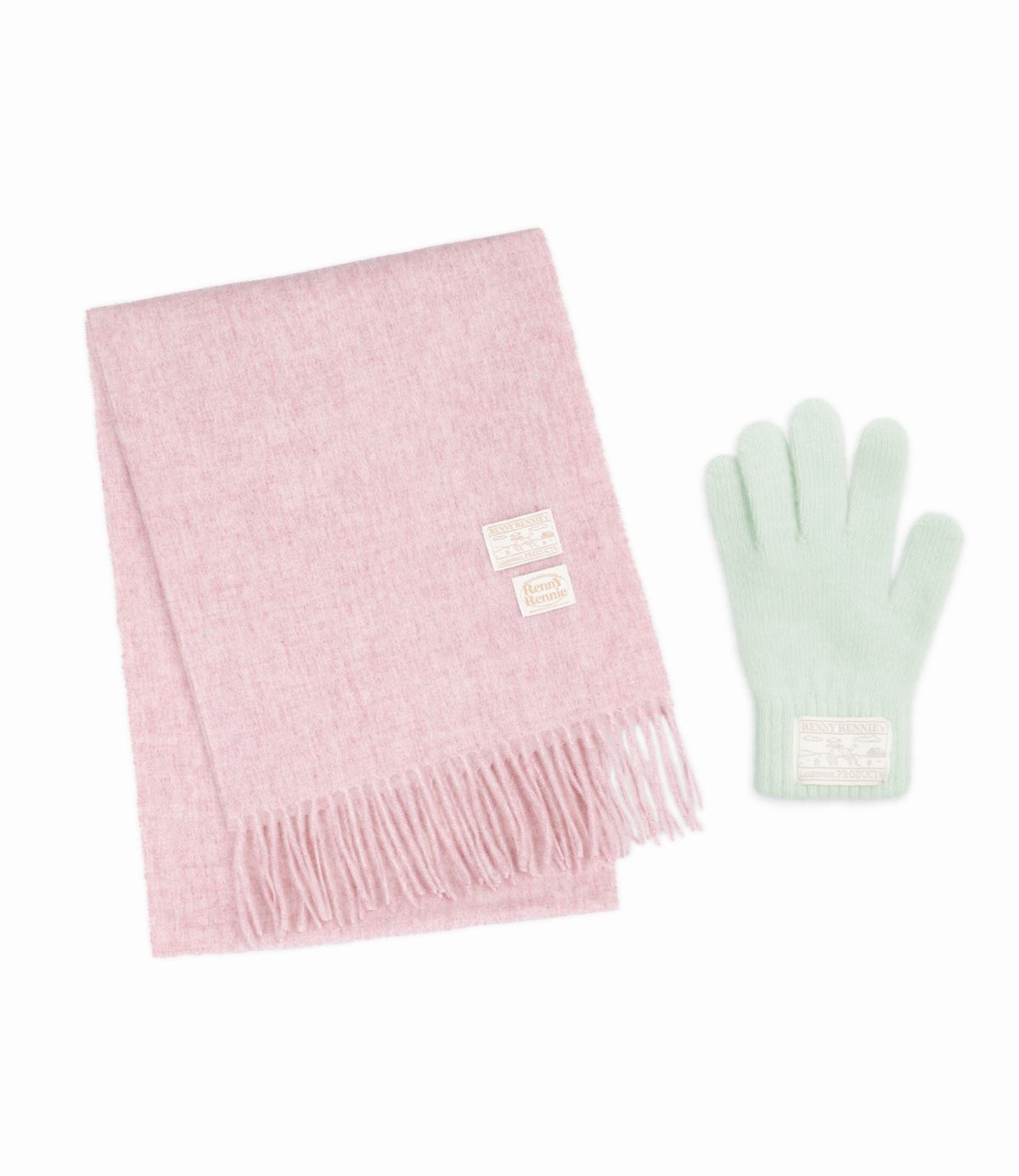 래니래니(RENNYRENNIE) [SET] PREMIUM PURE WOOL 100 MUFFLER + RENNY WOOL GLOVES - 프리미엄 울 100 머플러 + RENNY 울 장갑