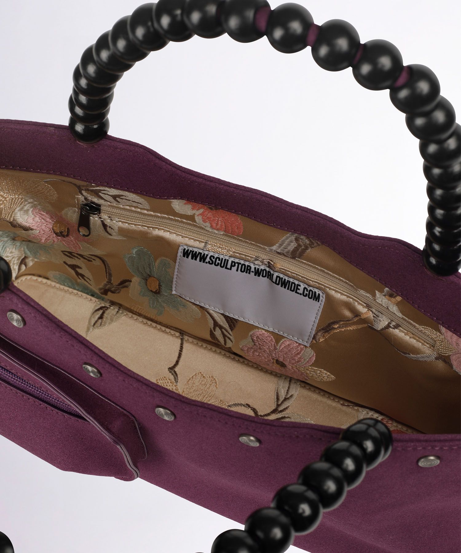 【SCULPTOR】禅ウッドビーズバッグ ディープパープル MUSINSA | SCULPTOR Zen Wood Beads Bag Deep Purple