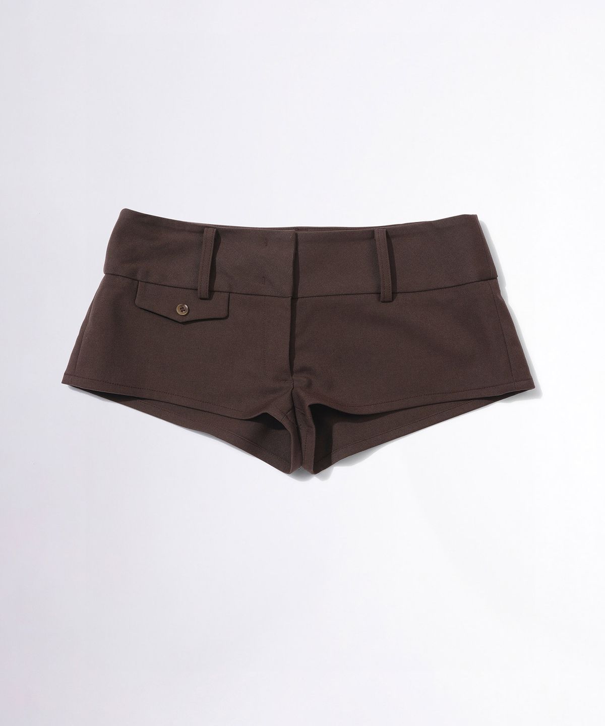 스컬프터(SCULPTOR) Tailored Micro Shorts Brown