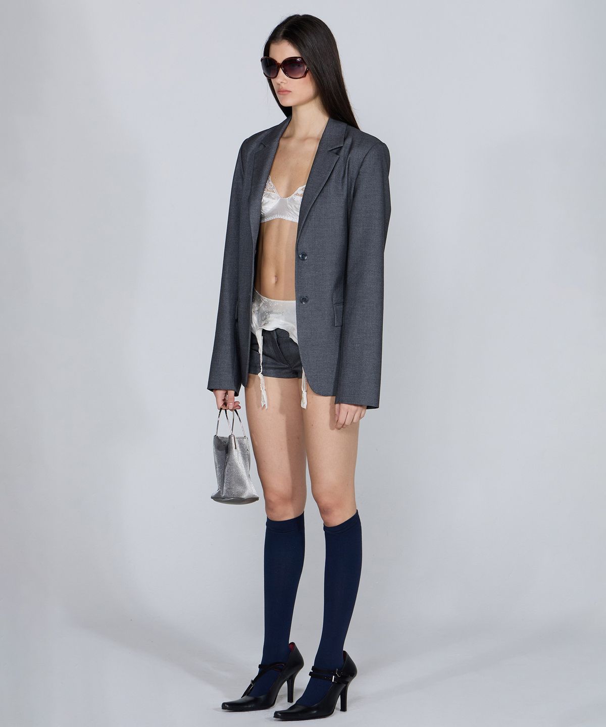 스컬프터(SCULPTOR) Tailored Micro Shorts Gray