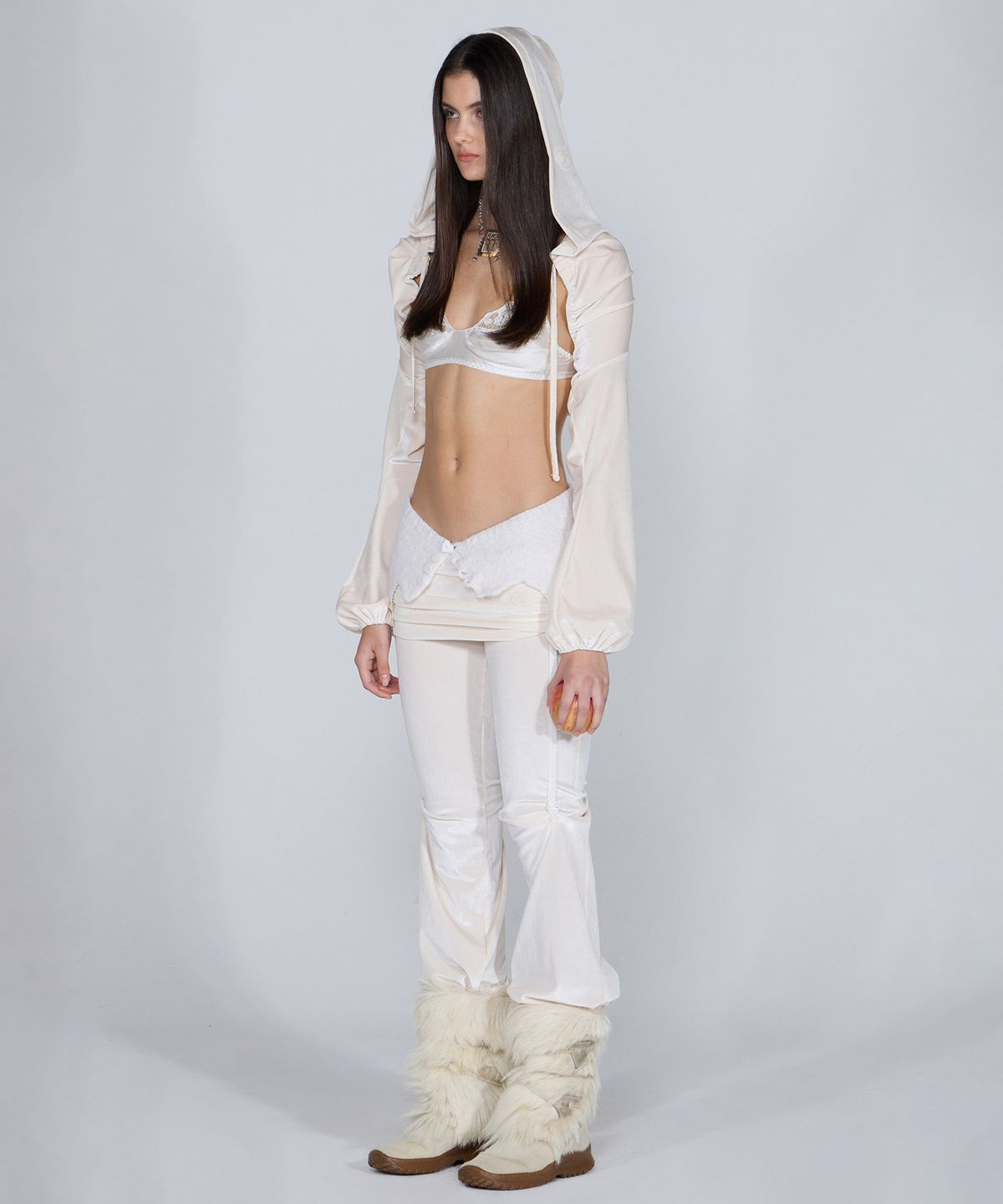 스컬프터(SCULPTOR) Velvet Shirring Lowrise Pants Raw