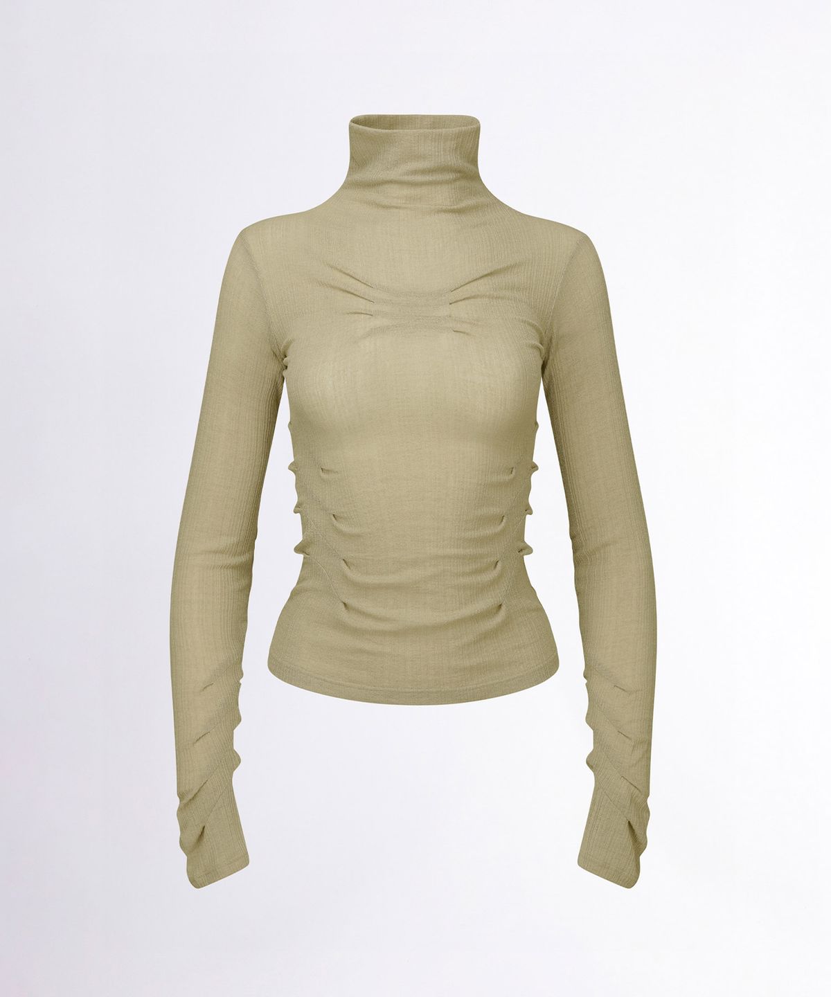 스컬프터(SCULPTOR) Origami Turtle Neck Tee Beige