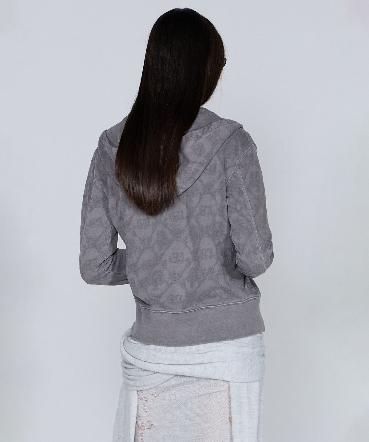 스컬프터(SCULPTOR) Jacquard Hoodie Zip-Up Charcoal