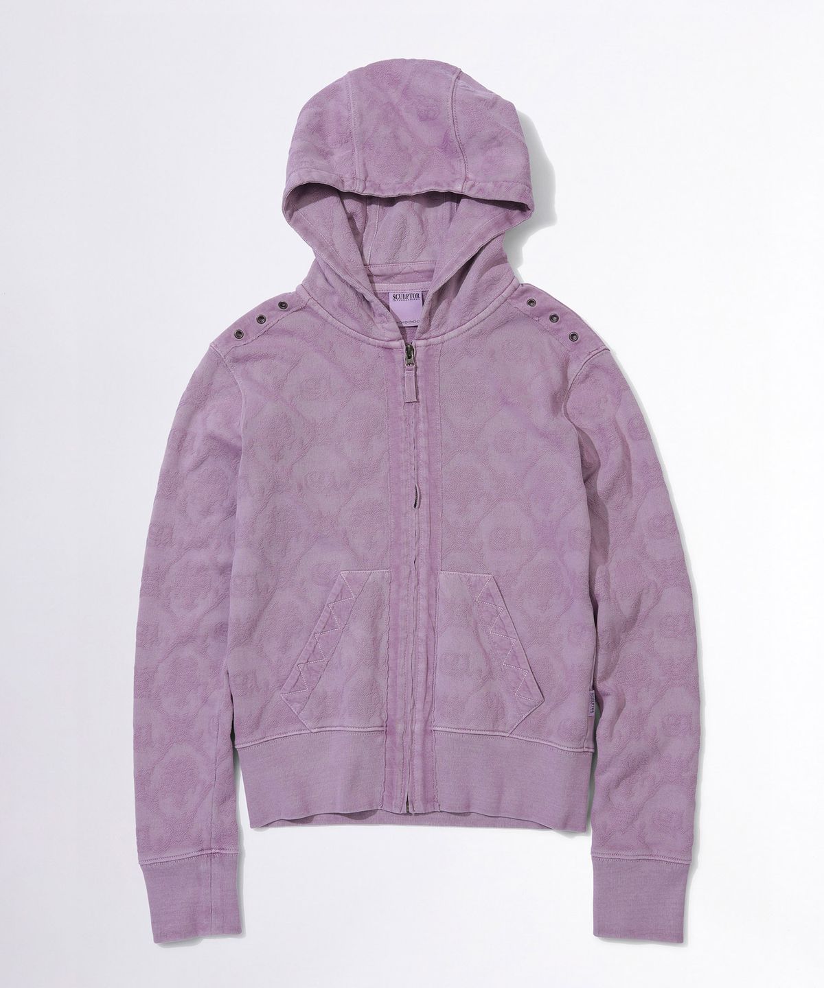 스컬프터(SCULPTOR) Jacquard Hoodie Zip-Up Dusty Pink